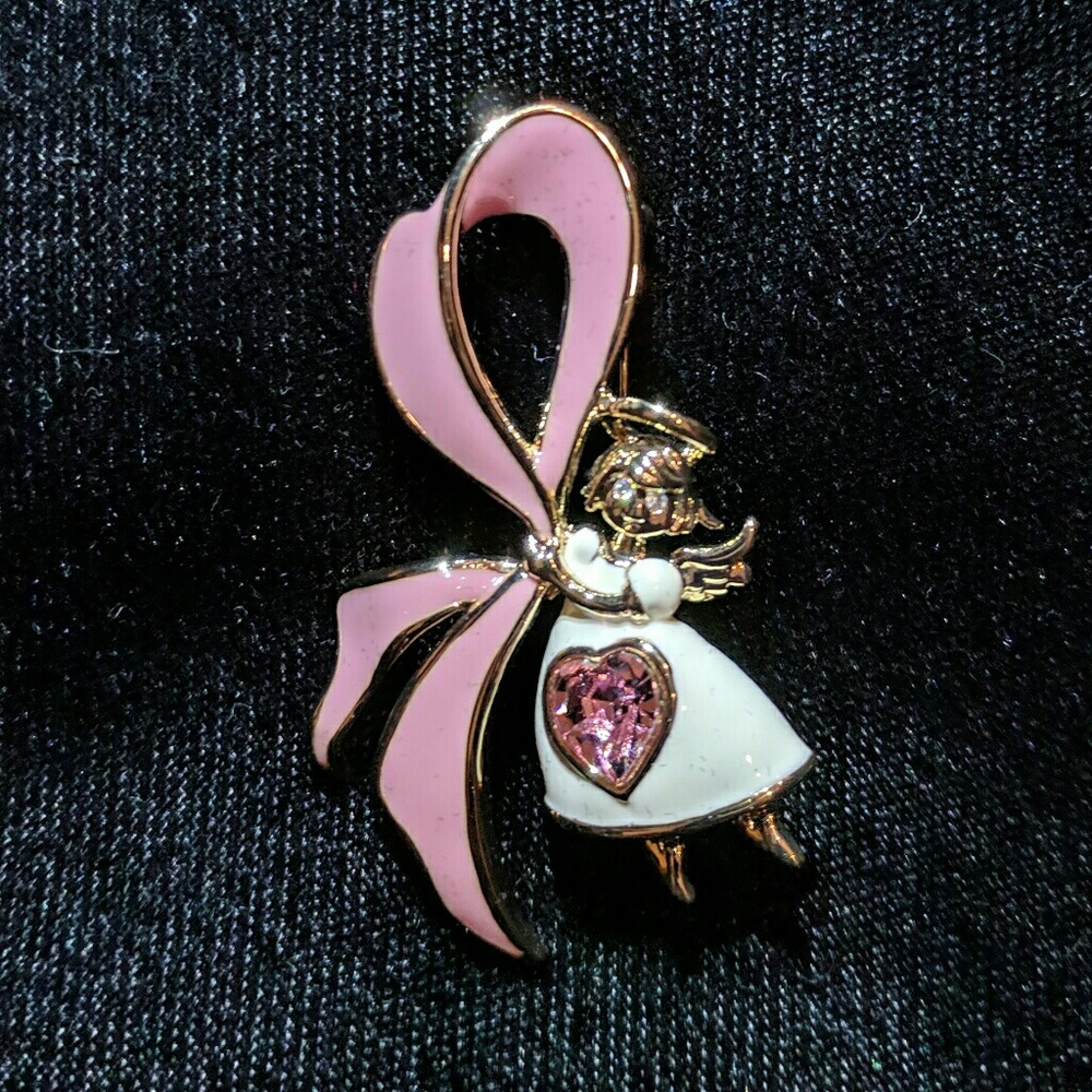 Bob Mackie Breast Cancer Awareness Angel Pin